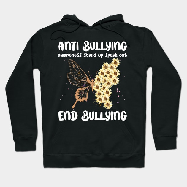 Anti Bullying Stand Up Speak Out End Bullying and Unite for Unity Day Hoodie by printalpha-art